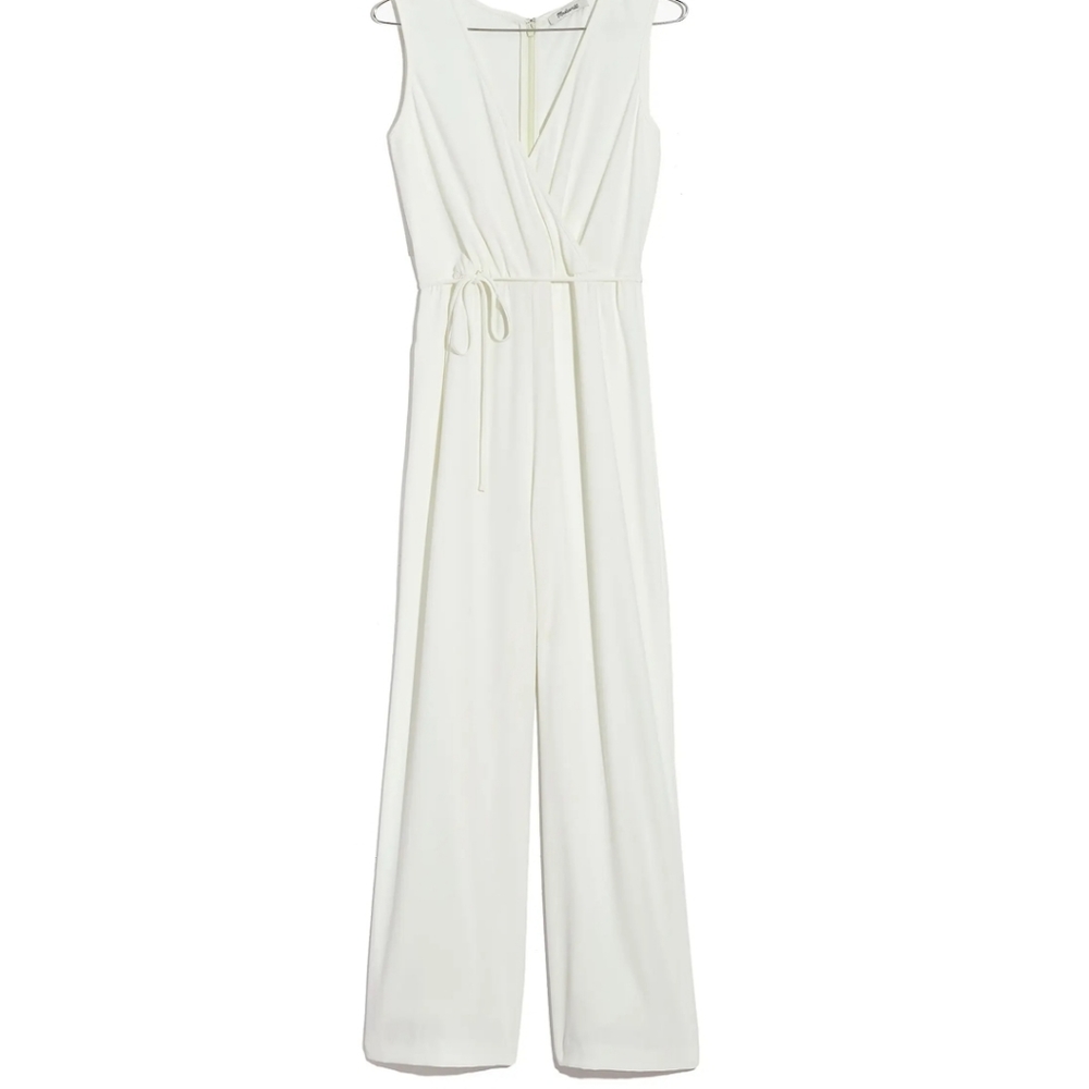 Madewell Tie Waist Wide Leg Jumpsuit